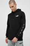 Кофта Puma чоловіча колір чорний з капюшоном з аплікацією Кофта Puma чоловіча колір чорний з капюшоном з аплікацією