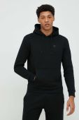 Кофта Guess чоловіча колір чорний з капюшоном однотонна (2860717)