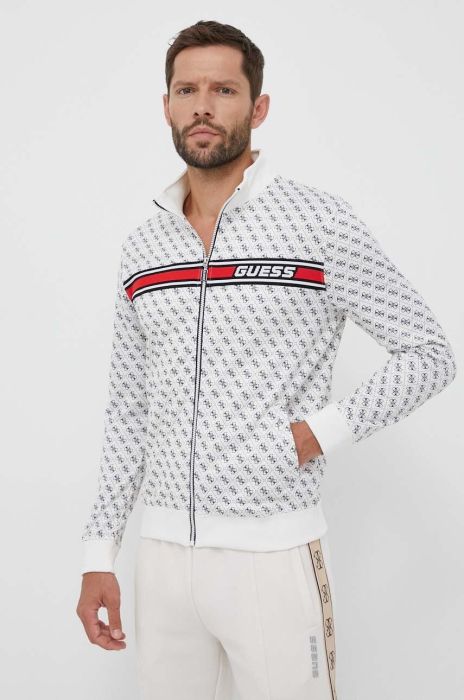 Кофта Guess чоловіча колір білий візерунок (3308463)