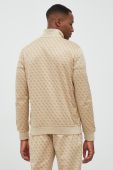 Кофта Guess чоловіча колір бежевий з аплікацією (2697329)
