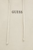Кофта Guess чоловіча колір бежевий з капюшоном з принтом (2894760)