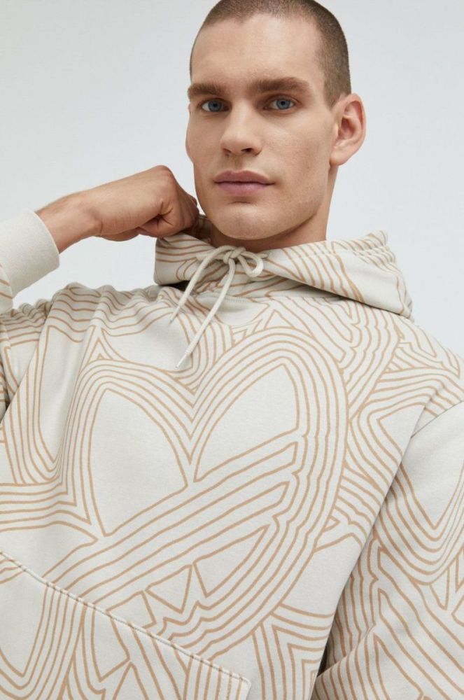 Кофта adidas Originals чоловіча колір бежевий візерунок (2587861) фото 4
