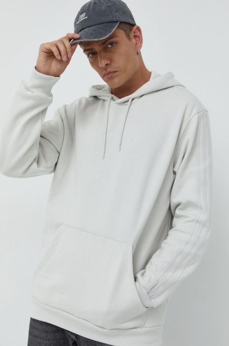 Бавовняна кофта adidas Originals чоловіча колір сірий з аплікацією HK2725-ORBGRY