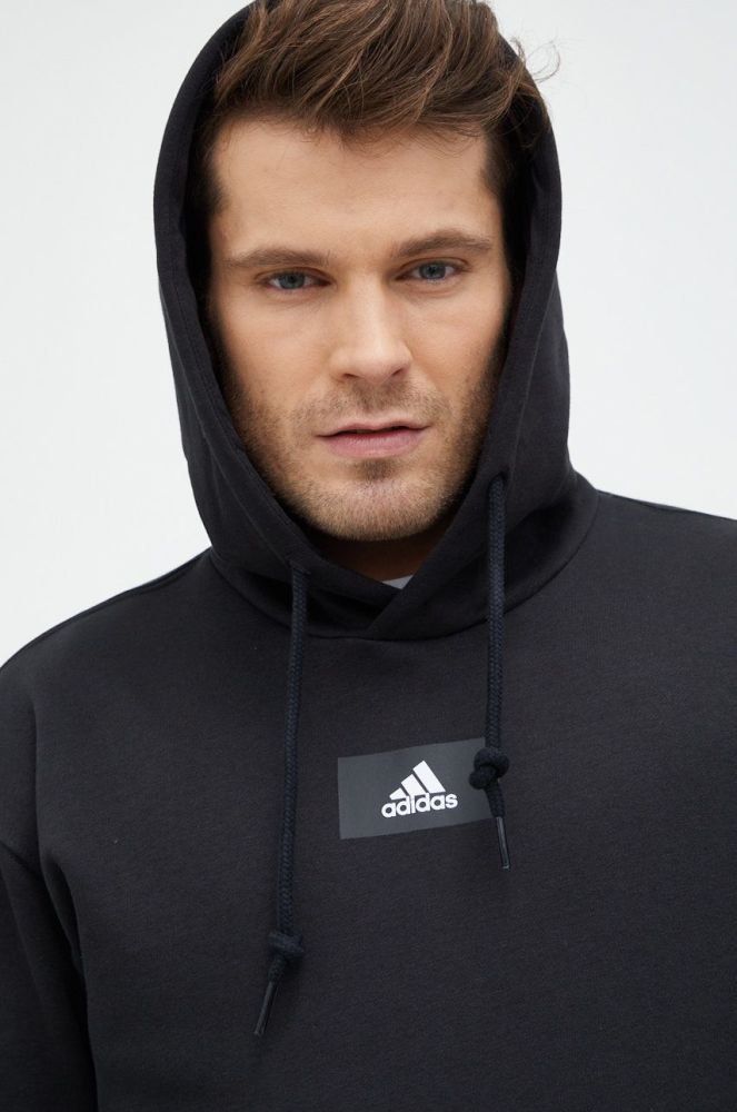 Кофта adidas Performance чоловіча колір чорний однотонна (2653410)