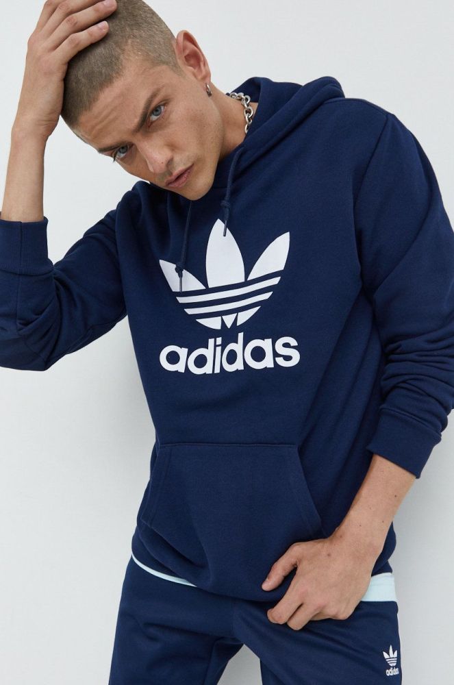 Кофта adidas Originals чоловіча колір синій однотонна (2562818)