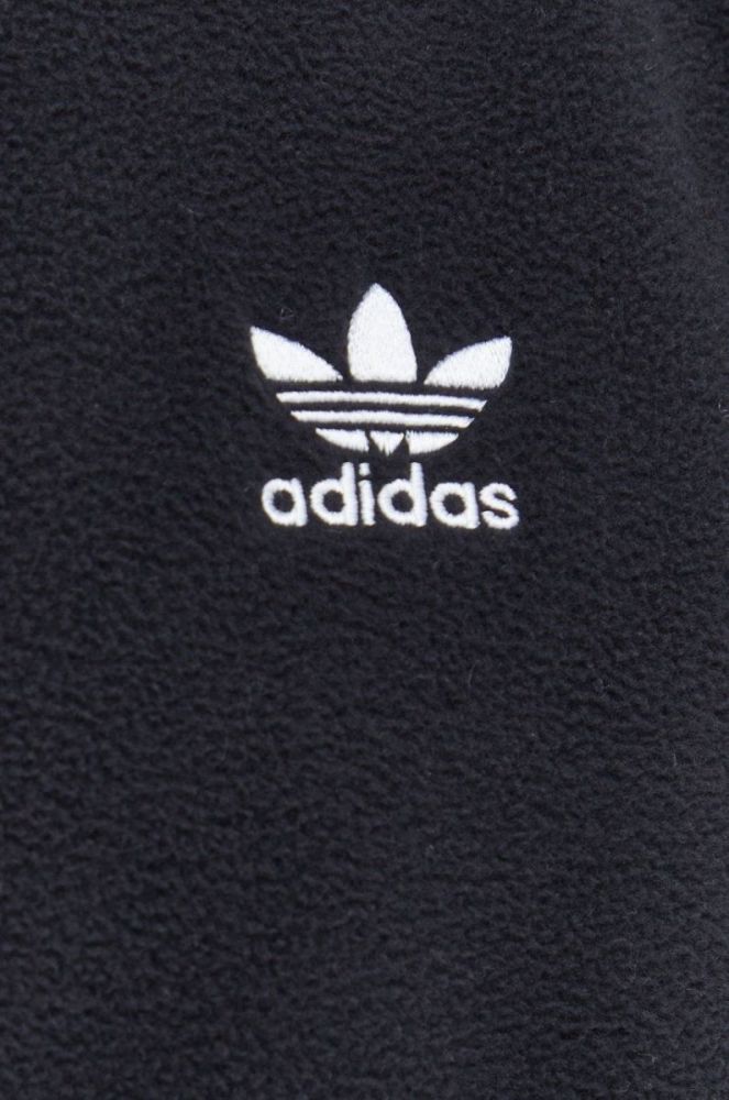 Кофта adidas Originals Adicolor Classics Trefoil Teddy Fleece Jacket чоловіча колір чорний з аплікацією HK7295-BLACK фото 6