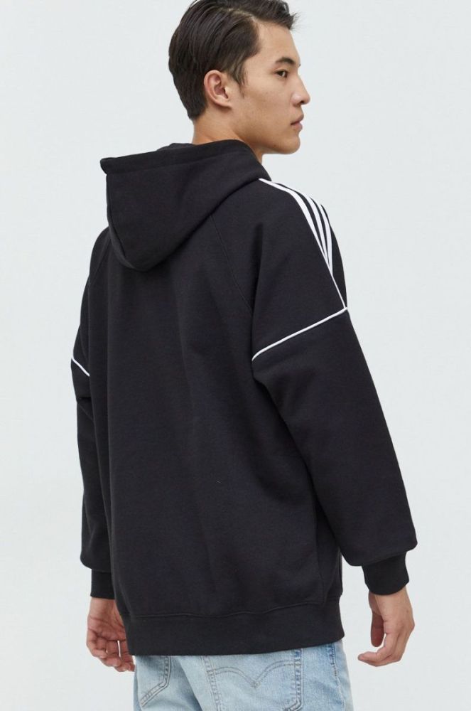 Бавовняна кофта adidas Originals чоловіча колір чорний з аплікацією HK7309-BLACK фото 3