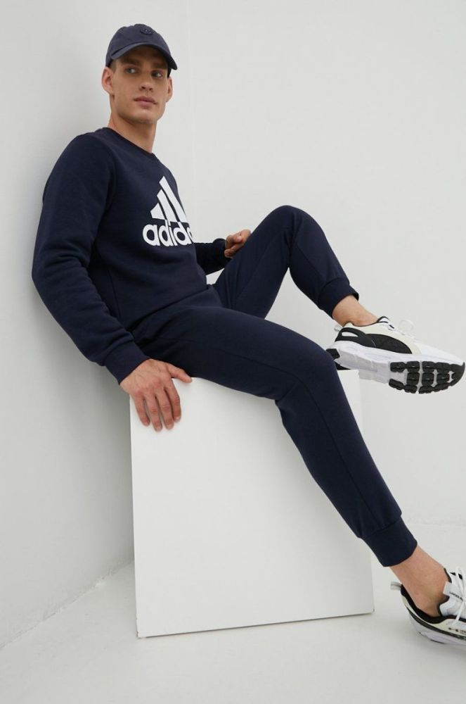 Кофта adidas Performance чоловіча колір синій з принтом фото 2