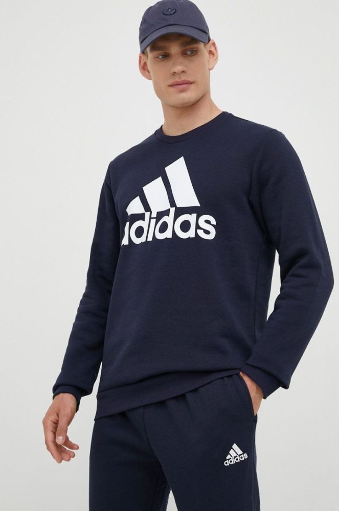 Кофта adidas Performance чоловіча колір синій з принтом фото 3
