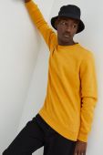 Кофта Superdry чоловіча колір жовтий однотонна (2482257)