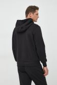 Бавовняна кофта Liu Jo чоловіча колір чорний з капюшоном однотонна (2760430)