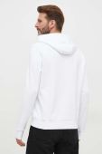 Бавовняна кофта Liu Jo чоловіча колір білий з капюшоном з принтом