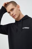 Кофта adidas TERREX Logo чоловіча колір чорний однотонна