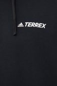 Кофта adidas TERREX Logo чоловіча колір чорний однотонна