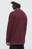 Бавовняна кофта Vans чоловіча колір бордовий з принтом (2464363)