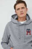 Кофта Tommy Hilfiger чоловіча колір сірий з аплікацією (2600601)