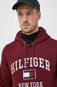 Кофта Tommy Hilfiger чоловіча колір бордовий однотонна