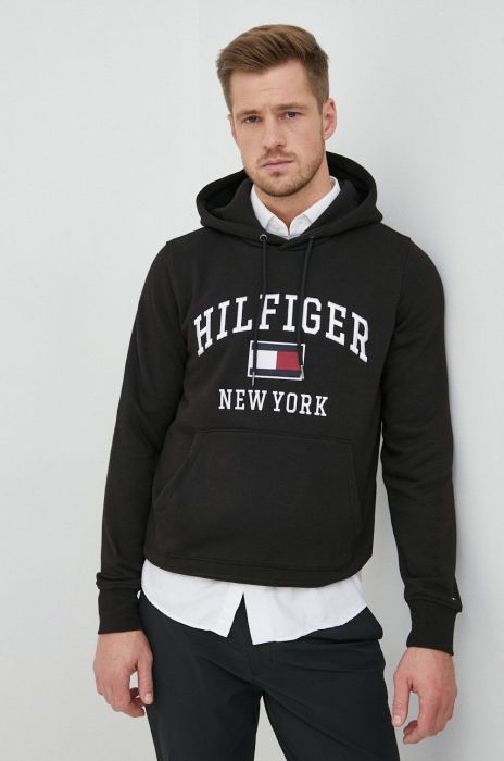 Кофта Tommy Hilfiger чоловіча колір чорний однотонна (2616478)