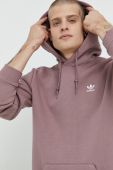 Кофта adidas Originals чоловіча колір фіолетовий з капюшоном з аплікацією
