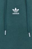 Бавовняна кофта adidas Originals чоловіча колір зелений однотонна