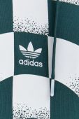 Бавовняна кофта adidas Originals чоловіча колір зелений з капюшоном з принтом (2872986)
