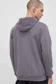 Кофта adidas Performance чоловіча колір сірий з капюшоном з принтом