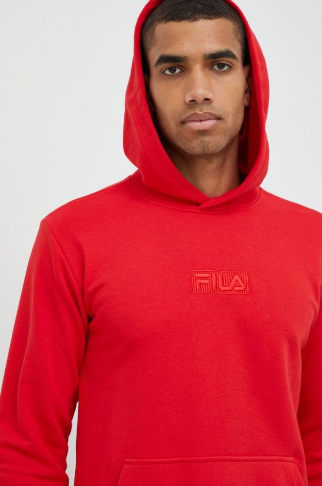 Кофта Fila чоловіча колір червоний з аплікацією фото 4