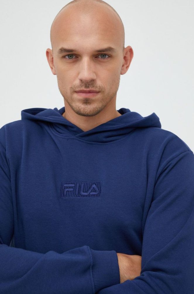 Кофта Fila чоловіча колір синій з аплікацією (2611896) фото 4