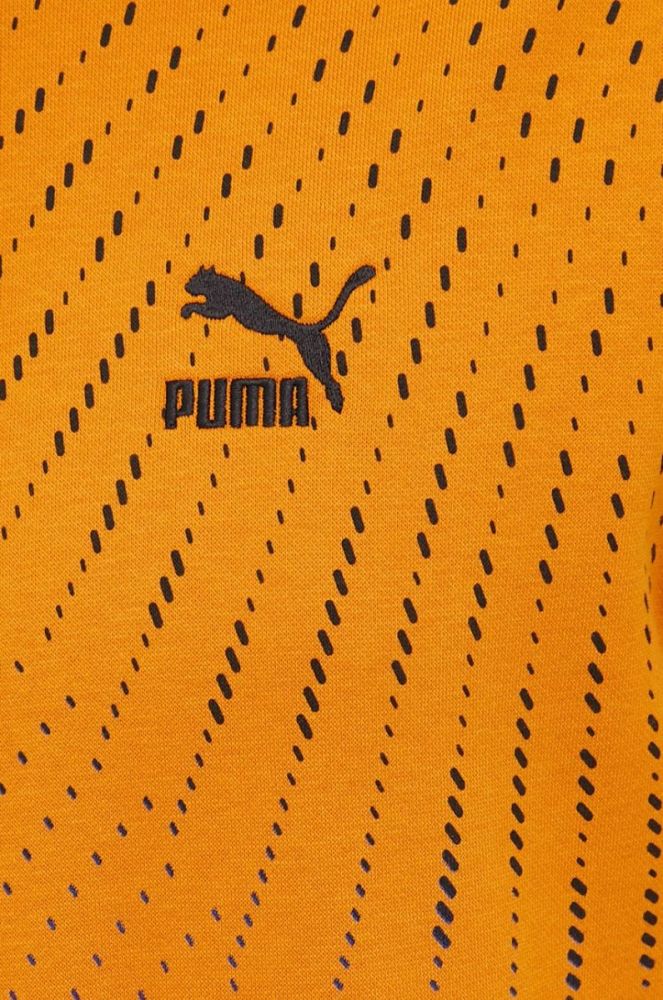 Кофта Puma чоловіча колір помаранчевий з капюшоном візерунок фото 5
