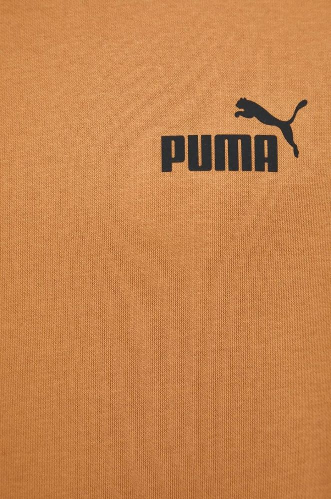 Кофта Puma чоловіча колір жовтий з капюшоном однотонна фото 5