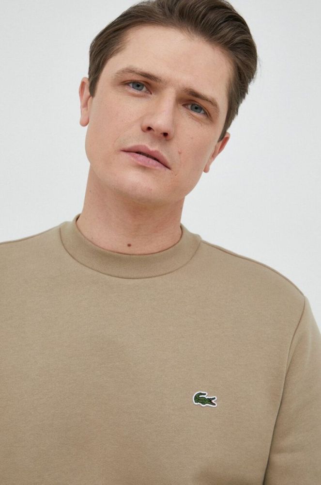Кофта Lacoste чоловіча колір коричневий однотонна SH9608-132 (3002000) фото 4