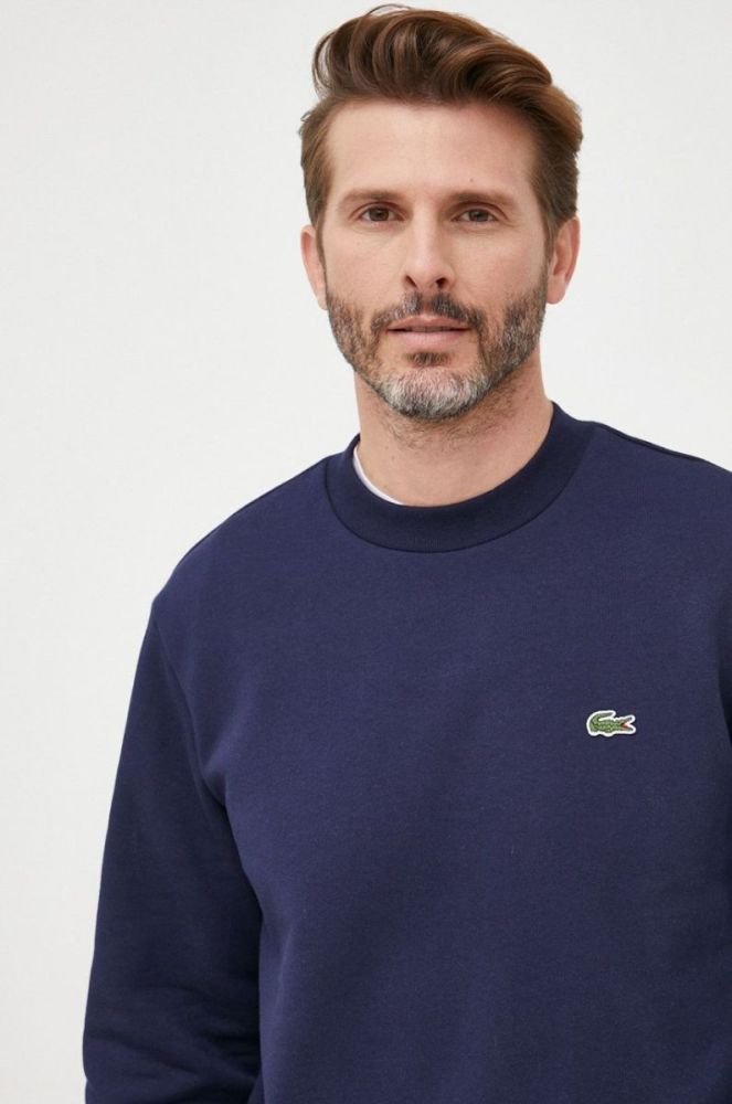 Кофта Lacoste чоловіча колір синій однотонна SH9608-132 фото 4