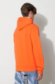 Кофта Lacoste чоловіча колір помаранчевий з капюшоном однотонна SH9623-031