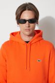Кофта Lacoste чоловіча колір помаранчевий з капюшоном однотонна SH9623-031