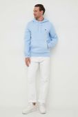 Кофта Lacoste чоловіча з капюшоном однотонна SH9623-031 колір блакитний (3532834)
