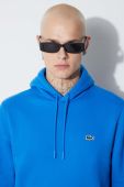 Кофта Lacoste чоловіча з капюшоном однотонна SH9623-031 колір блакитний (3517119)