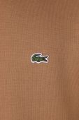 Кофта Lacoste чоловіча колір коричневий з капюшоном однотонна SH9623-031