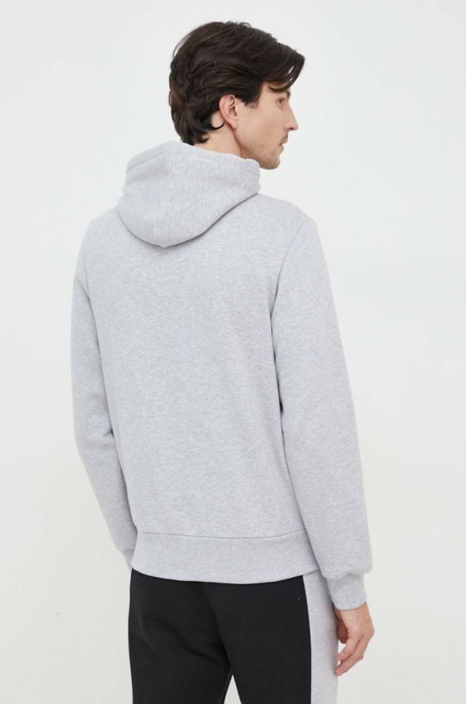 Кофта Lacoste чоловіча колір сірий з капюшоном однотонна SH9623-031 фото 3