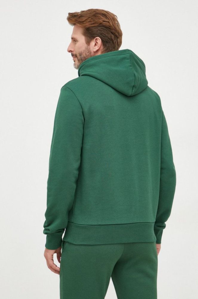 Кофта Lacoste чоловіча колір зелений однотонна SH9623-031 фото 3