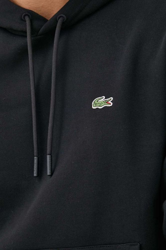 Кофта Lacoste чоловіча колір чорний однотонна SH9623-031 фото 6