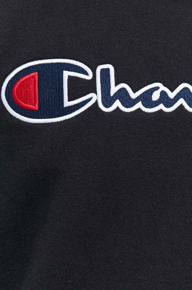 Кофта Champion чоловіча колір чорний з аплікацією фото 5