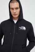Бавовняна кофта The North Face чоловіча колір чорний однотонна