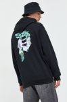 Кофта Primitive чоловіча колір чорний з капюшоном з принтом