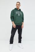 Бавовняна кофта Primitive чоловіча колір зелений з капюшоном з аплікацією