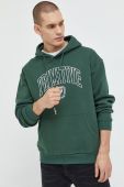 Бавовняна кофта Primitive чоловіча колір зелений з капюшоном з аплікацією