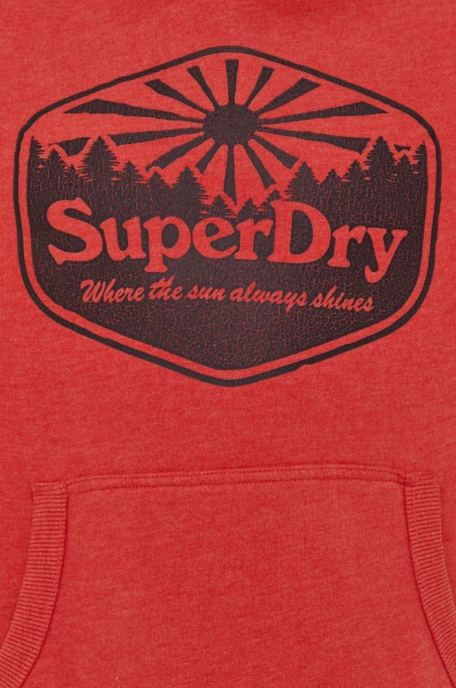 Кофта Superdry чоловіча колір червоний з принтом (2661030) фото 5