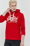 Кофта Superdry чоловіча колір червоний з принтом (2693987)