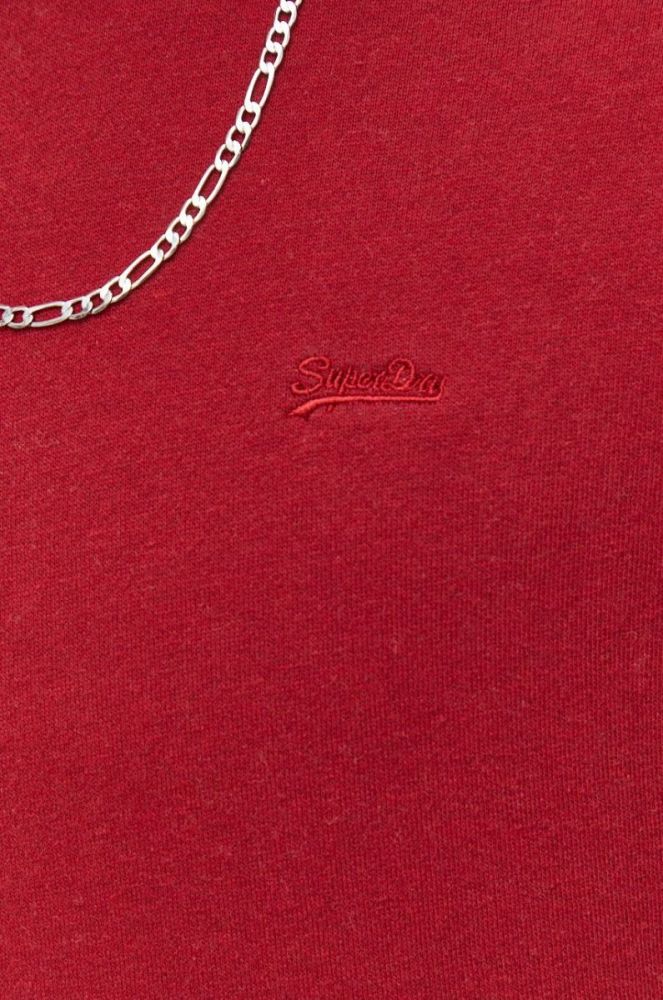 Кофта Superdry чоловіча колір червоний однотонна (2574167) фото 5