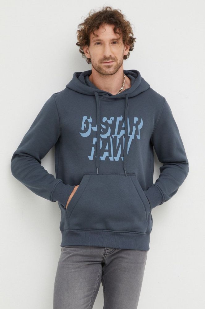 Кофта G-Star Raw чоловіча колір синій однотонна (2643374)