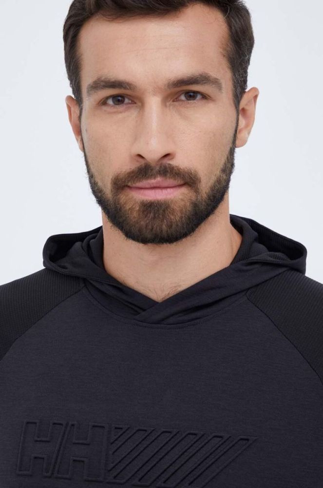 Кофта Helly Hansen чоловіча колір чорний з капюшоном візерунок фото 4